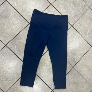 ZYIA Navy High-Waist Crop Leggings